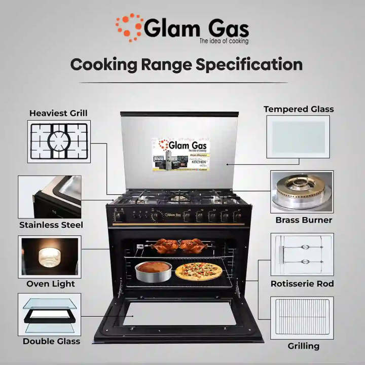 Glam%20Gas%20Cooking%20Range%20Black%20Forest%20(Gas)%2034%E2%80%9D%20-%20Image%204