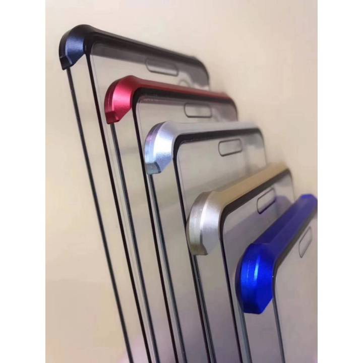 iPhone Xs Max iphone Xs iPhone X Magnetic Metal Bumper Case Double Side Glass Case