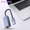 Amamia USB Internet Adapter Multifunctional Type-C to RJ45 100M Lan Converter. 