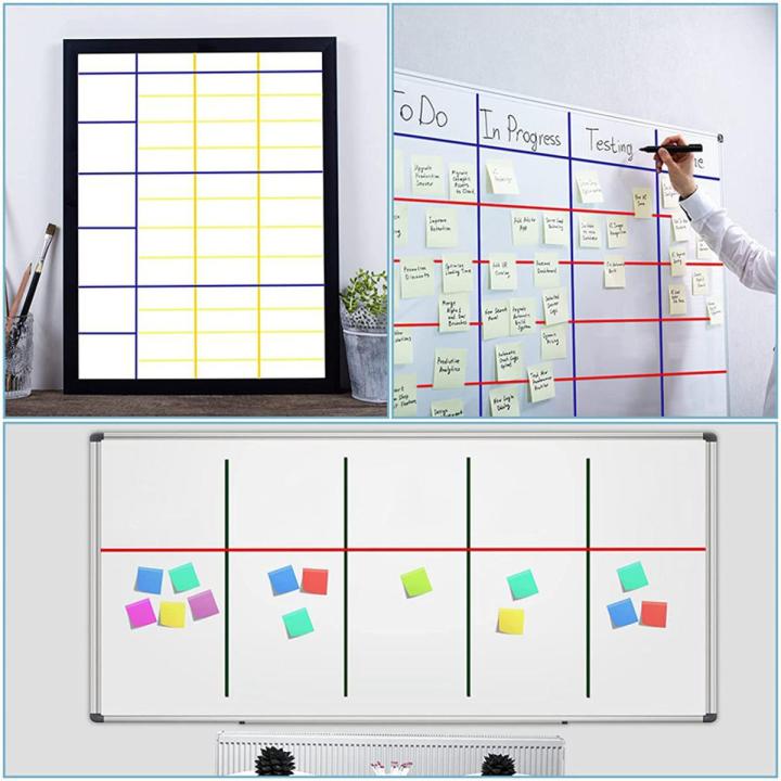NAMUNY 24 Rolls Whiteboard Thin Tape 216 Feet Per Roll 1/8 Inch Art Graphic Chart Grid Electrical Tape Dry Erase Tape, 6 Colors