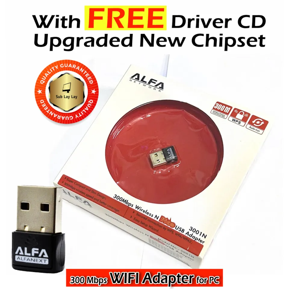 WIFI Adapter ALFA 3001N 300Mbps Auto Transmit Rate Mini