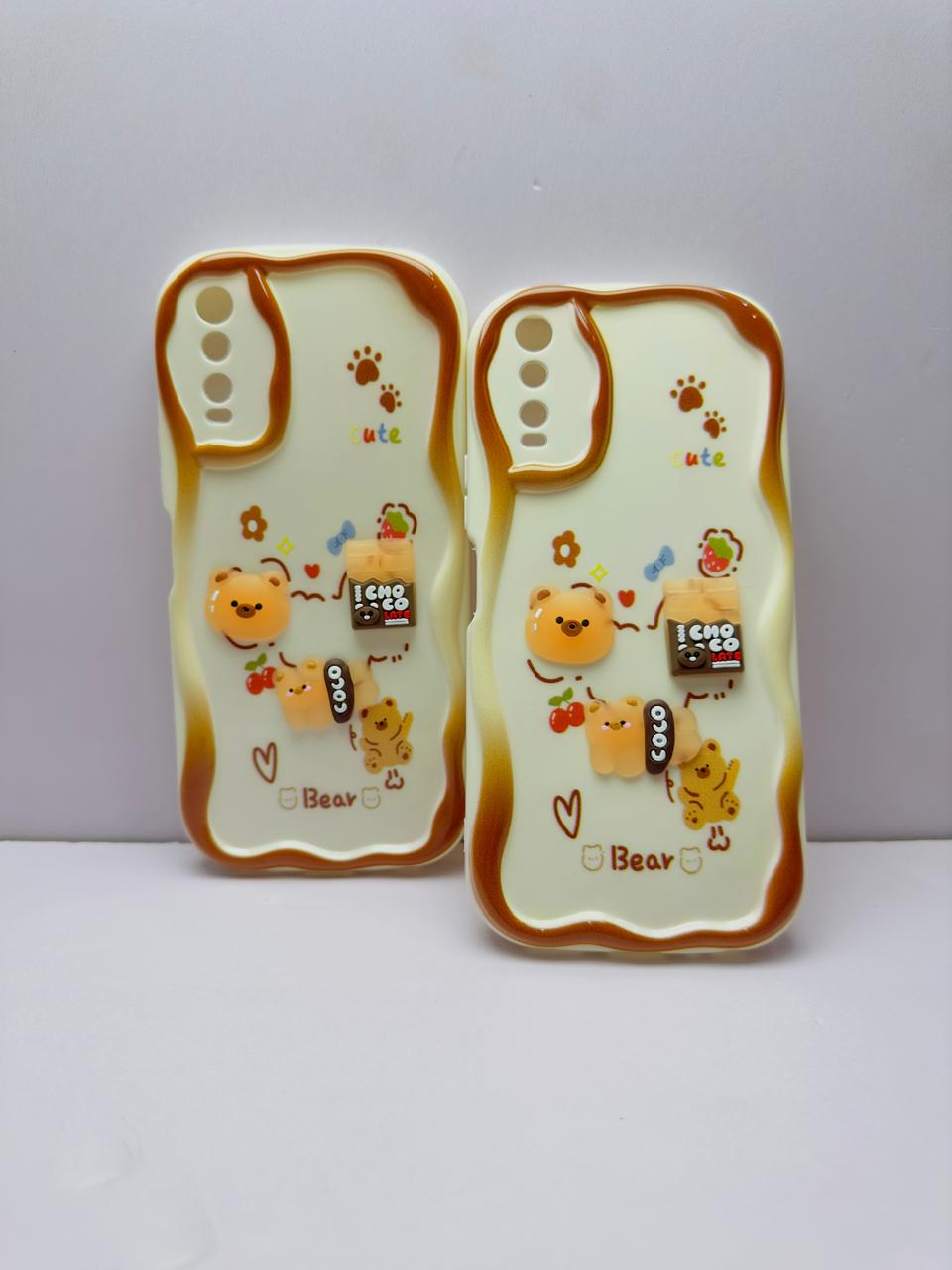 Lahore Mobile Case for Vivo Y20 / Y12S Y12A / Y20i Y20S Y20S Back Cover Colorful Wavy Phone Cases - Luxerey Back Cover - Creative Lovely 3D Doll -Girls Back Cover 4