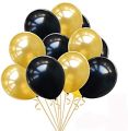 Happy Birthday Golden Balloons Banner Decoration Theme-(13 foil latter Balloons Banner), 50 Black Gold Balloons, Gold Foil Curtain Shiny. 
