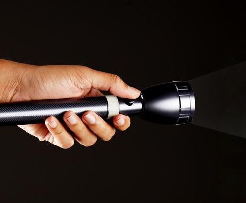 Flashlight Geepas Rechargeable LED Unbreakable Lens With 1 Year Warranty