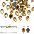 30 Pcs Kundan Stone for Embroidery, Craft and Jewellery Making (Teardrop Shape, 7MM,). 