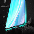 Biruiqu For Oneplus Nord CE 2 Lite 5G Magnetic Absorption Case Metal Frame Shockproof Double Sided Tempered Glass Magnetic Case Cover. 