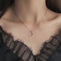 【Satisfaction guaranteed】Niche Design Moon Necklace for Women Trendy Chain Simple Elegant Minimalist Korean Style. 