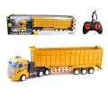 Simulation Remote Control Dumper Truck Toy Rechargeable Construction Vehicles with Light RC Truck and Trailer. 