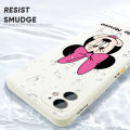 For Samsung A72 5G New Cartoon Minnie Mickey Mouse Design Side Design Phone Case Square Edge Pattern Liquid Silicone Casing Full Cover Camera Shockproof Protective Case. 