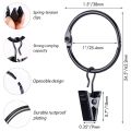 42 Pack Openable Curtain Rings with Clips, 1 Inch Interior Diameter,. 