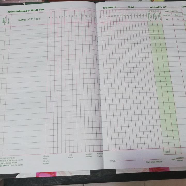 School Attendance Register Pack Of 1