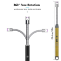 USB Rechargeable Flexible Lighter, Durable Multi-Function Candle & Gas Torch Lighter with LED Display, 6 Safety Certificates. 