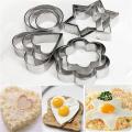 12PCS Cookie Cutters, Heart Star Circle Flower Shaped Mould Cookie Pastry Fruit Cutters, Stainless Steel Decorating Mold. 