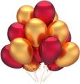 Red and Gold Theme Birthday kit Balloons Combo with Curtains and Star for Kids Girls Boys Birthday Decoration Items (Gold-Red). 