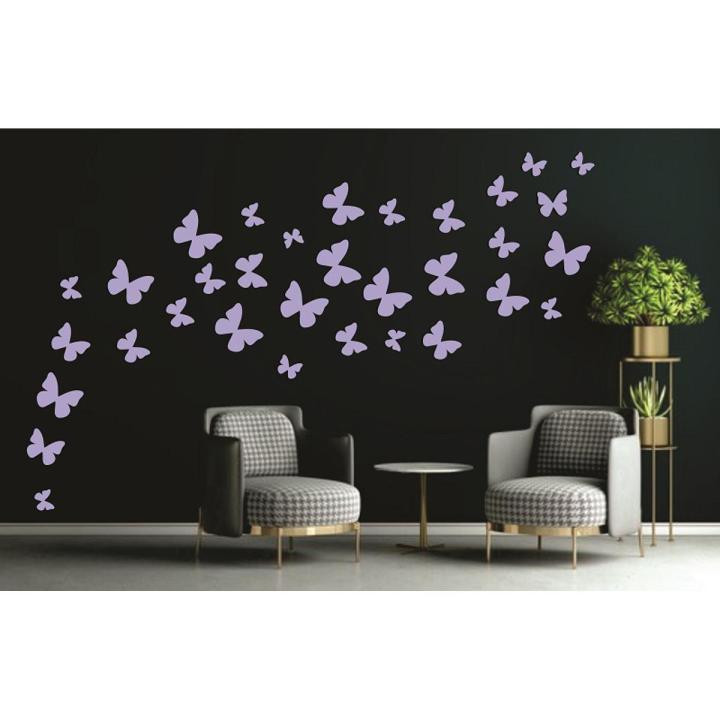 Bundle Of  30+ Butterflies In Kasni Color For Home Décor & Kids Rooms