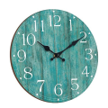 Wall Clock - Teal Green Wall Clocks Battery Operated Silent Non-Ticking - Turquoise Clock Decorative for Patio Office Easy to Use 25cmx25cm. 