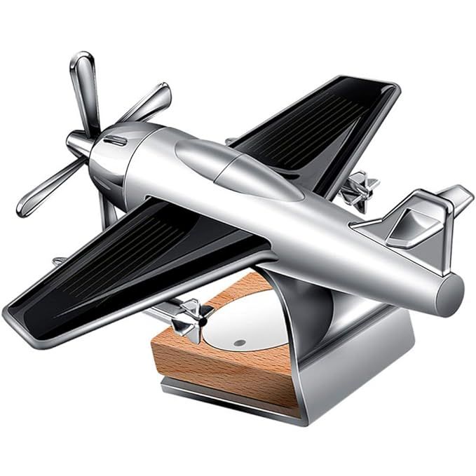 Car Decoration Plan Solar powered aeroplane car air freshener - Car Dashboard Solar Decoration Plane -Aircraft Model