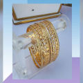 Golden Alloy 6 Piece Bangles For Women. 