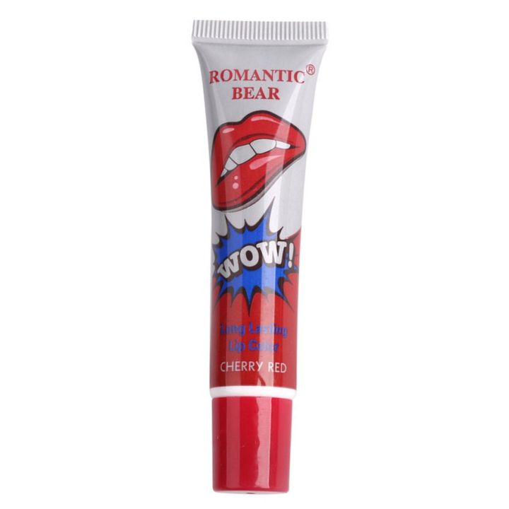 Romantic bear long lasting lip-gloss peel off lipstick waterproof lip tint cherry red
