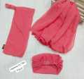 Complete 3-Piece Hijab Set, Chiffon Scarf, Niqab, and Headband. 