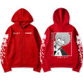 Tokyo Revengers Anime Zipper Hoodies Kawata Nahoya Graphic Hoodie Harajuku Pulover Sweatshirt for Men Women Loose Casual Tops. 