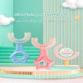 Baby Tooth Bursh Children 360 Degree U-Shaped Child Toothbursh Teethers Soft Siicone Baby Bursh Kis  Teeth Oral Car Cleaning. 