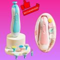 Nail Trimmer Baby Electric Baby Nail Trimmer Kit with LED Light, Manicure Pedicure Nail Clippers for Infant Newborn Baby Nail Cutter - featuring a built-in light and six grinding pads for a professional finish, containing 6 Grinding Heads. 