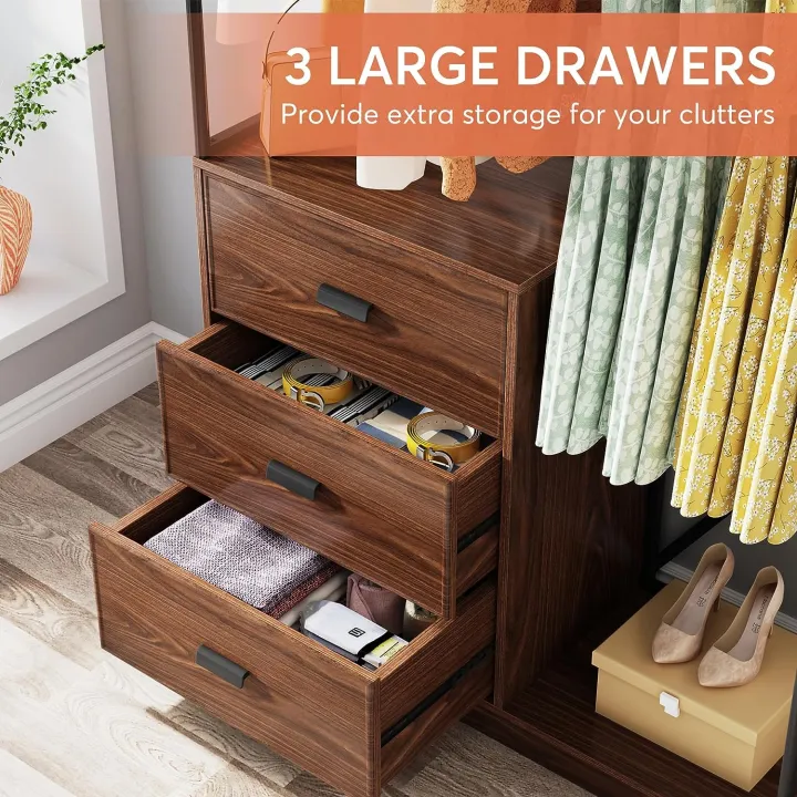 Customised%20Freestanding%20Clothes%20Rack%20with%203%20Drawers,%20Industrial%20Garment%20Rack%20Wardrobe%20Closet%20with%20Hanging%20Rod,%20Heavy%20Duty%20Wood%20Closet%20Organizer%20for%20Bedroom,%20Customizable%20-%20Image%205