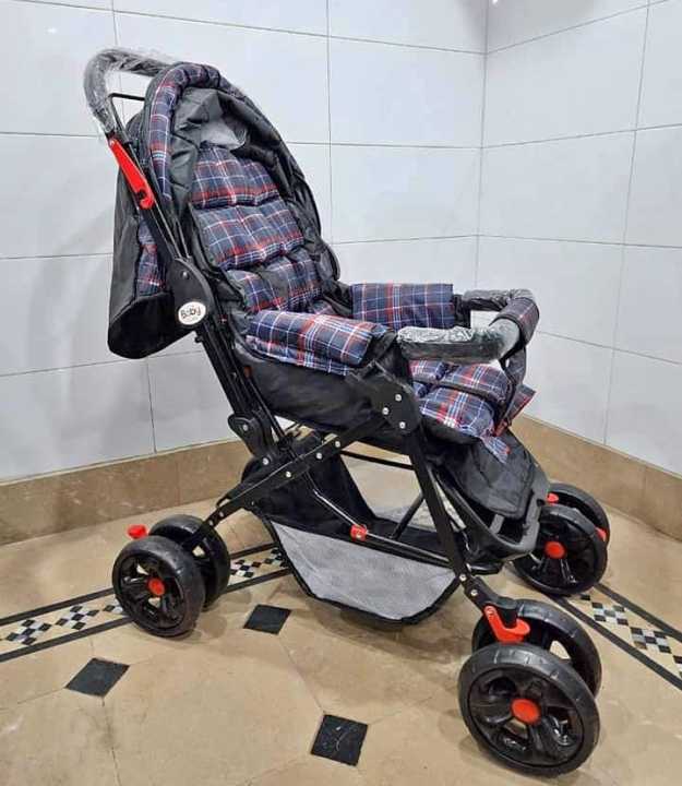 Kids%20Baby%20Pram%20Stroller%20Adjustable%20Handle%20Adjustable%20Seat%208%20Wheel%20With%20Lock%20Smart%20Stroller%20with%20Basket%20-%20Image%202