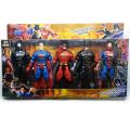 Justice League | Super Hero's Action Figures Set with LED Light on Chest & All Movable Joi | (Medium, 17Cms) (5 in 1).. 