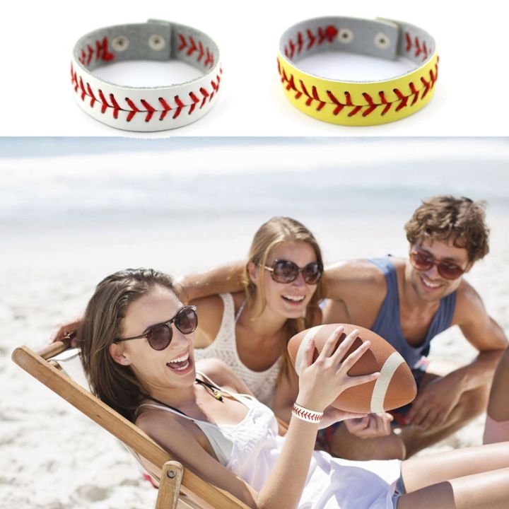 Soccer Bracelets Sport Soccer Charm Bracelet Adjustable Soccer Acces Leather Bracelet for Teens Boys Girls