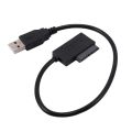 USB 2.0 to Mini Sata II 7+6 13Pin Adapter Converter Cable for Laptop CD/DVD ROM Slimline Drive. 