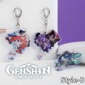 New Chiori Xianyun Chevreuse Gaming Cute Anime Pendant Key Ring Genshin Impact Game Cartoon Keychain Backpack Jewelry Badge Gift. 