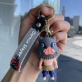 Cartoon Anime Demon Slayer Silicone Key Chain Keychain Pendant Anime Keychain. 