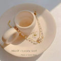 Tala 18K Gold Kyle Inspired - Double layer Pearl Flower Pendant Bracelet Exquisite packaging Fashion accessories. 