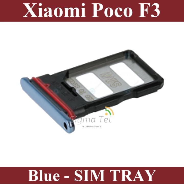 Xiaomi Poco F3 SIM Tray Sim Jacket Sim Slot Sim Door For Xiaomi Poco F3 - Blue