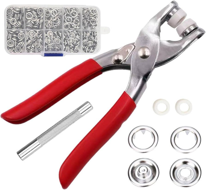 Tich button metal with lock snap buttons press plier 9.5mm metal sets ...