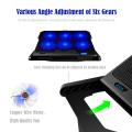 Laptop Cooling Pad, 6 Fans LCD Screen Gaming Laptop Cooler - 6 Gear Strong Wind Speed Designed, Dual USB Ports, Adjustable Mount Stand. 