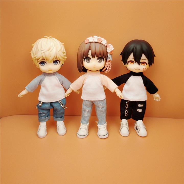HOUZIWA New 1/12 BJD Doll Clothes OB11 Doll T-shirt
