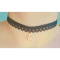 Fabric lace Black Choker Necklace Adjustable For Girl/Women. 