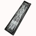 SILVER COLOR SPIRALS DESIGN CANDLE SET - PACK OF 6 CANDLES - CANDLES FOR CAKE DECORATION. 
