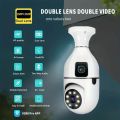 GSS E27 1080p Smart Home Security Camera, E27 Light Bulb WiFi IP Camera with 1 Million Ultra Clear Lens, Infrared Night Vision, and SD Card Slot. 