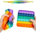 Silicon Pop It Fidget Toy POP Bubble Squeeze Sensory Fidget Toys Pop It Toy Special Needs Stress Reliever, Push Bubble Gadget. 