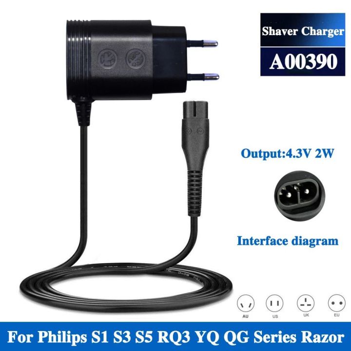 Universal Power Cord Portable A00390 Shaver Charger Charging Dock USB Cable Adaptor For Philips Norelco OneBlade QP2520 QP2521 QP2523 QP2510 QP2511