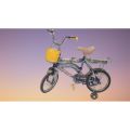 Kids Bicycle  With Front Basket & Supporting Tire 3-10 Years Old Baby. 