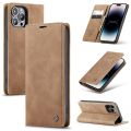 For iPhone 14 Pro CaseMe-013 Multifunctional Retro Frosted Leather Phone Case. 
