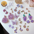 ES 925 S Needle Fashion Purple Trend Simple Fresh Earrings Korea 2023 New Purple Tide Temperament Earrings. 