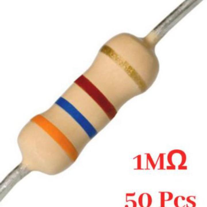 50 Pcs- 1M Ohm resistor 1 mega ohm
