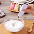 Mini Small Hand Electric Blender Egg Beaters Baking Cream Coffee Kitchen Tool - White. 