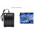 2X 18650 Lithium Battery Charger 4 Slot 3.7V Smart USB Charging Stand 14500 Bright Flashlight Charger. 